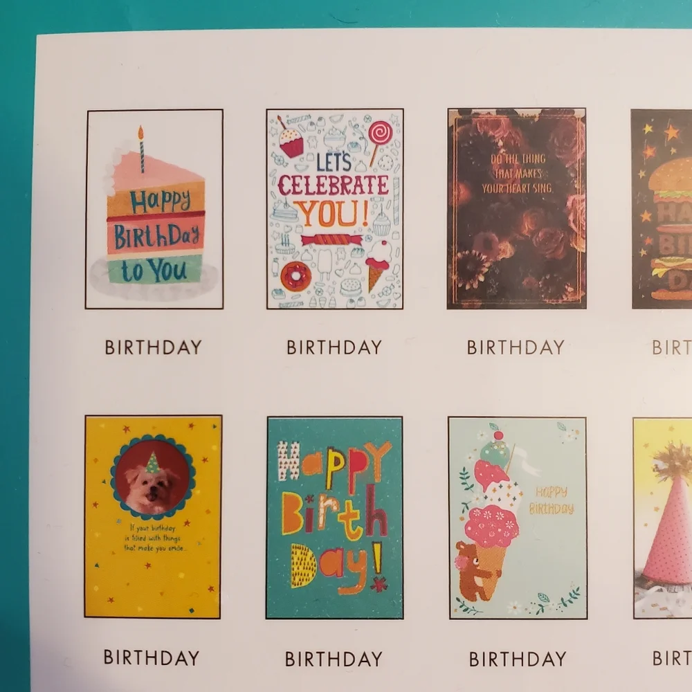 American Greetings card assortment with file box